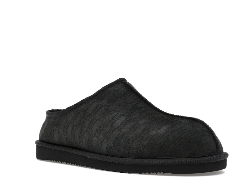 Kith Kithmas Monogram Shearling Slippers Black