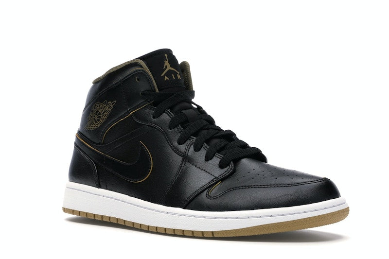 Jordan 1 Retro Mid Black Metallic Gold
