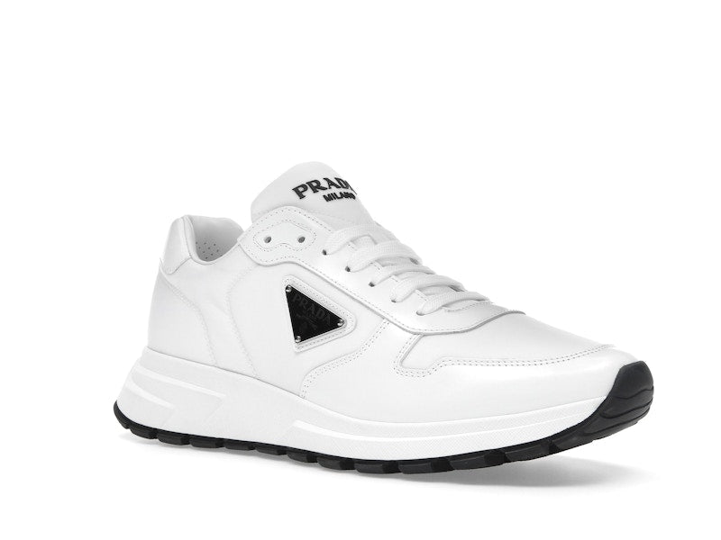 Prada PRAX 01 Sneakers Re-Nylon Brushed Leather White Black