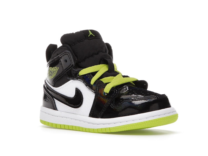 Jordan 1 Mid Black Cyber Mystic Green (TD)