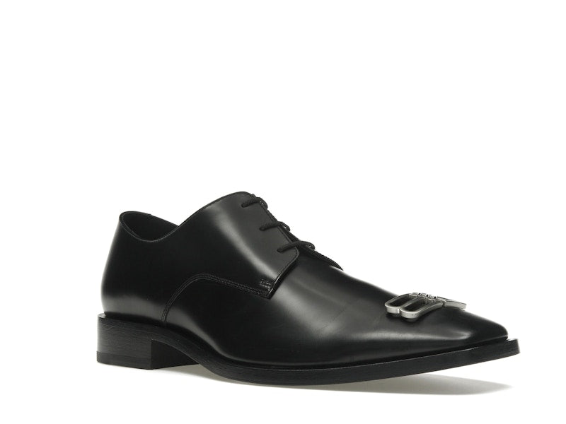 Balenciaga Rim Derby Shoes Black Leather
