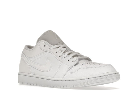 Jordan 1 Low Triple White Tumbled Leather