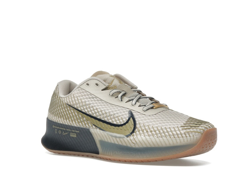 Nike Court Vapor 11 HC Premium Sanddrift Thunder Blue Gum Medium Brown Metallic Gold