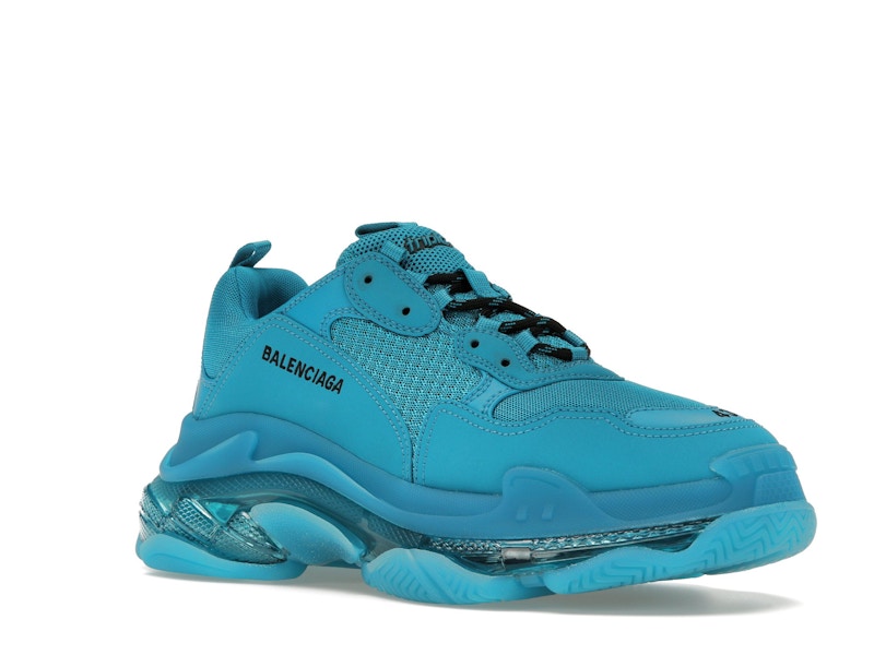 Balenciaga Triple S Clear Sole Teal Blue