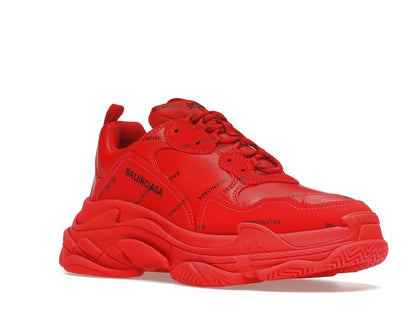 Balenciaga Triple S Allover Logo Red