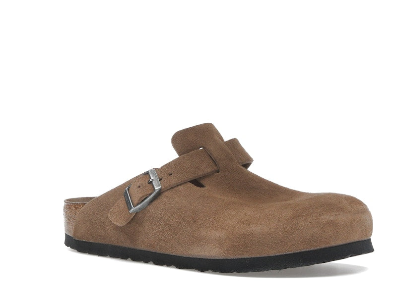 Birkenstock Boston Soft Footbed Suede Dark Tea Tonal