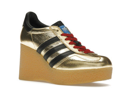 adidas x Gucci Gazelle Wedge Gold Metallic Black (Women's)