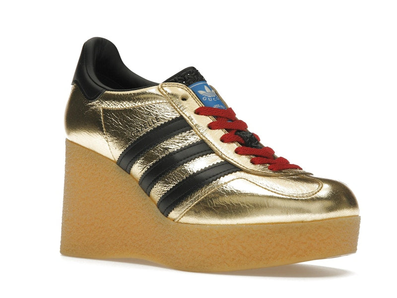adidas x Gucci Gazelle Wedge Gold Metallic Black (Women's)