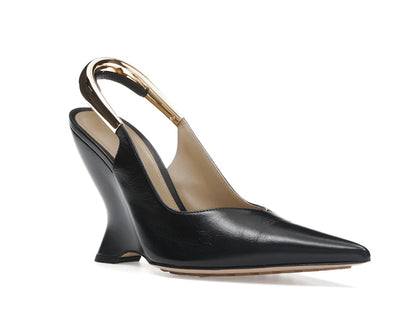 Bottega Veneta Punta Pointed-Toe Slingback Pumps Black (Women's)