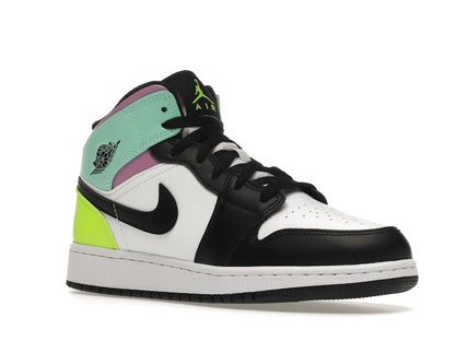 Jordan 1 Mid Pastel Black Toe (GS)