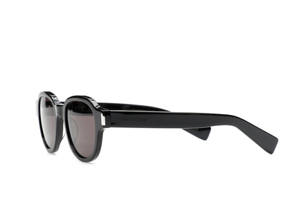 Saint Laurent Round-Frame Acetate Sunglasses Black/Black/Black (SL546-30013743-001)