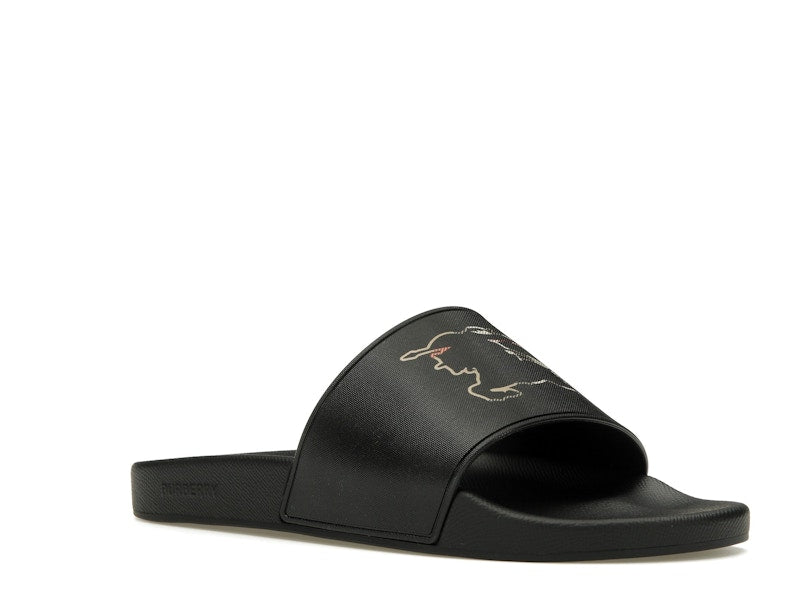 Burberry Check EKD Motif Slide Black