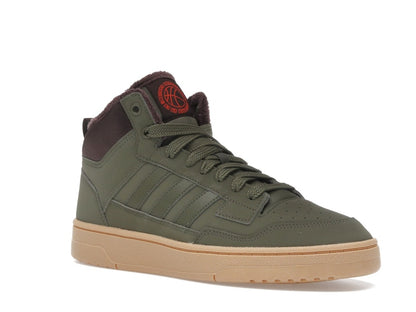adidas Rapid Court Mid Winterized Olive Strata Shadow Brown Gum