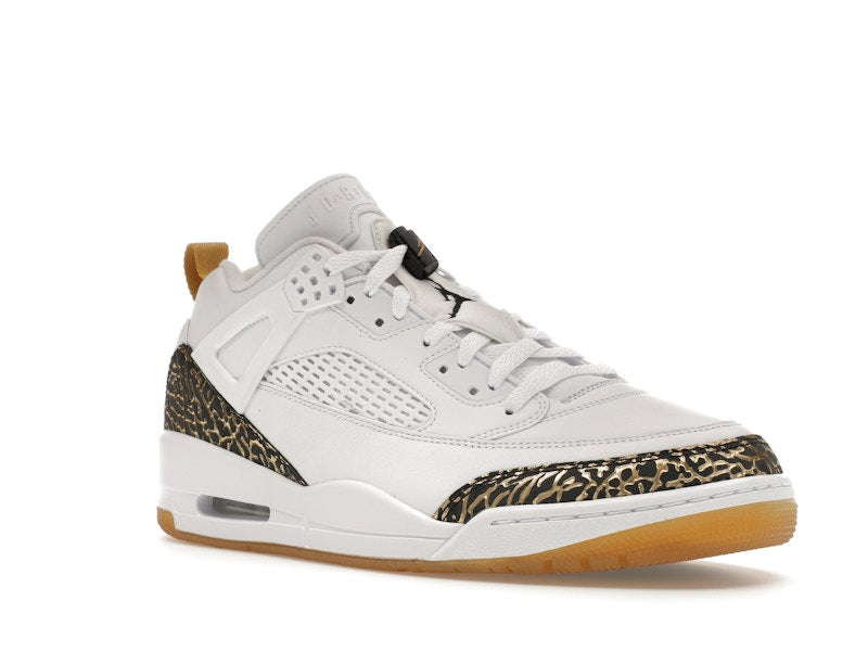 Jordan Spizike Low White Metallic Gold