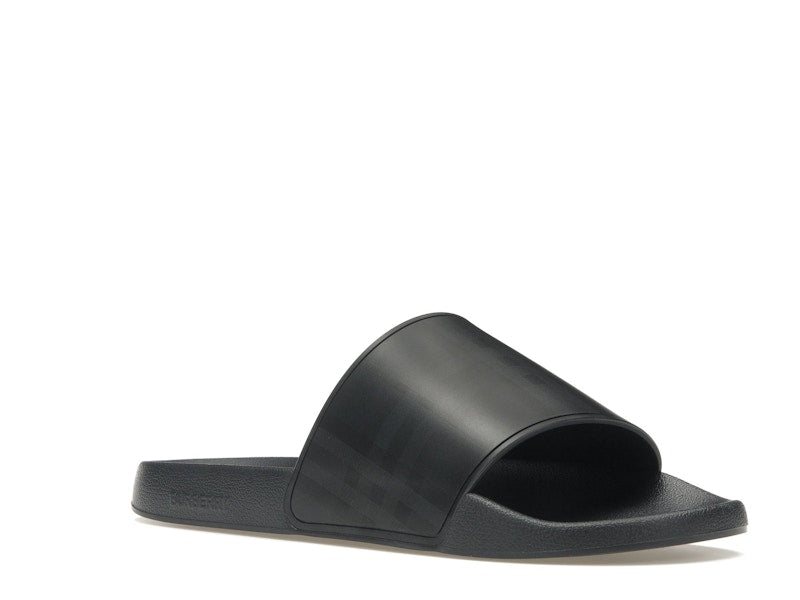 Burberry Embossed Logo Slides Dark Blue