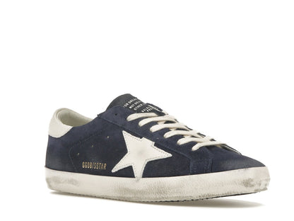 Golden Goose Super-Star Navy Suede White