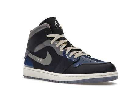 Jordan 1 Mid SE Craft Obsidian French Blue Ashen Slate White