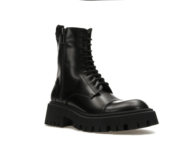 Balenciaga Tractor 20mm Zip Up Boot Black