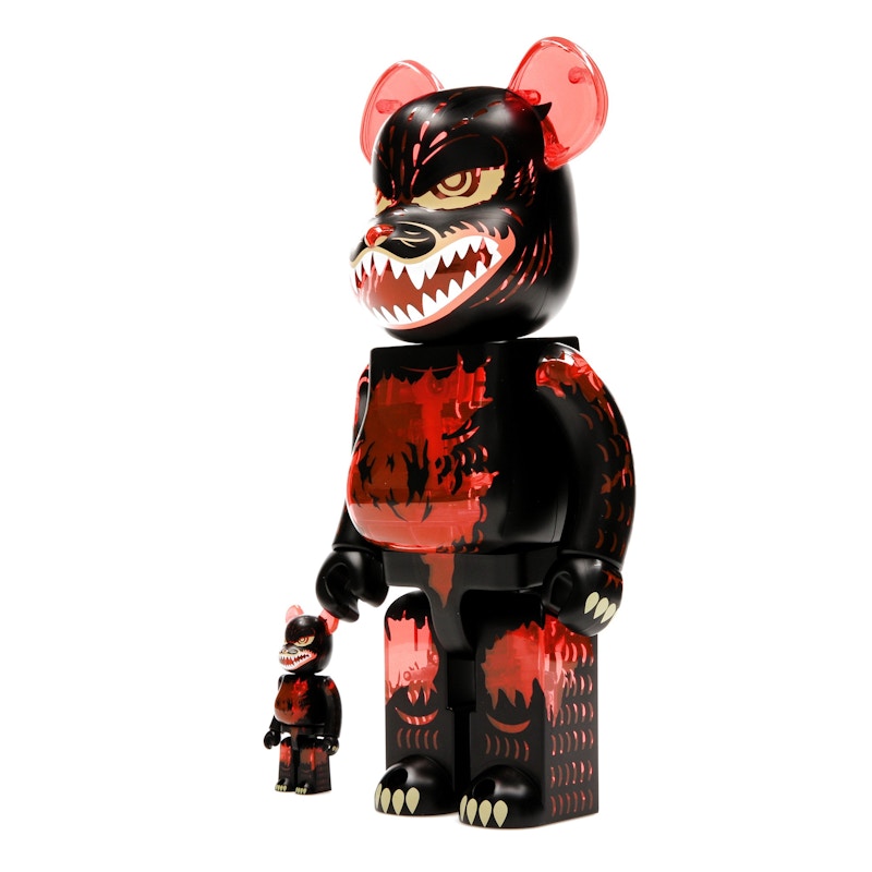 Bearbrick Godzilla VS Destoroyah version Godzilla (Meltdown) 100% & 400% Set Clear Orange Ver.