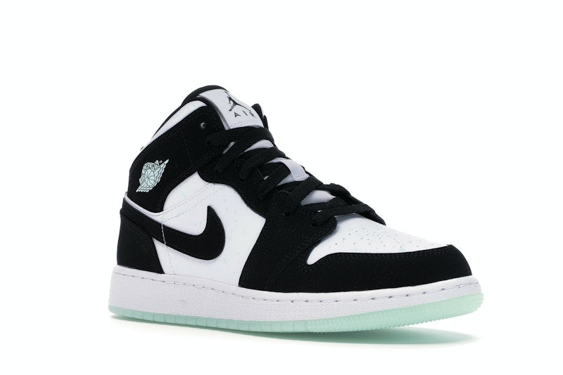 Jordan 1 Mid White Black Teal Tint (GS)