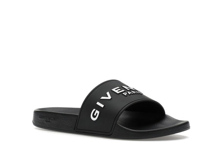 Givenchy Paris Flat Sandals Black White