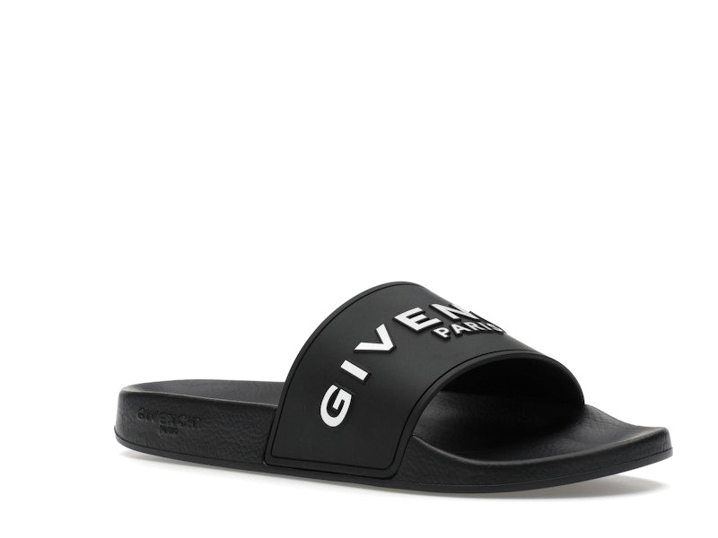 Givenchy Paris Flat Sandals Black White