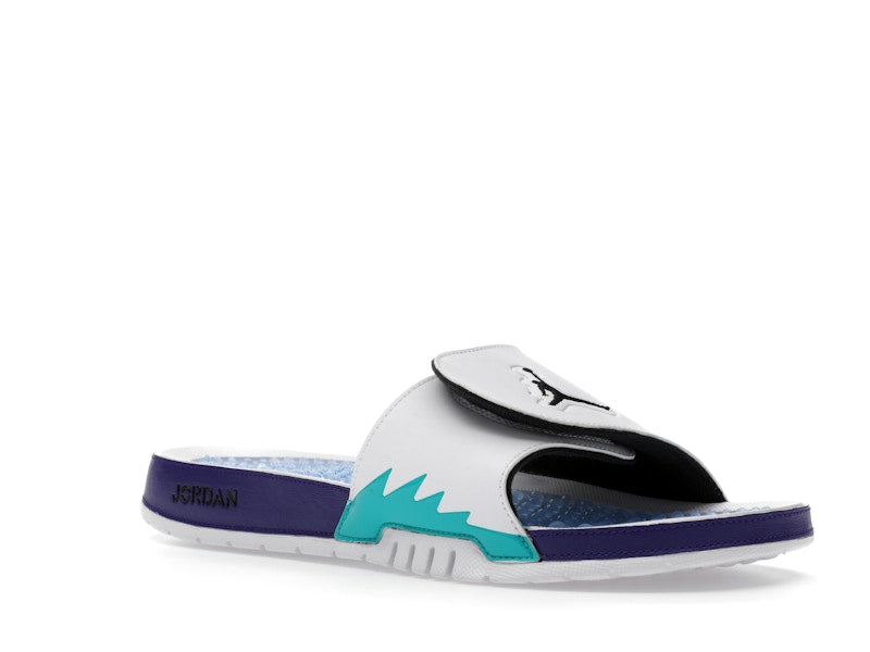 Jordan Hydro 5 Retro Slide White New Emerald Grape Ice Black