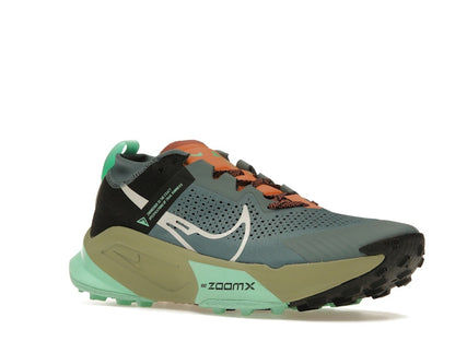 Nike ZoomX Zegama Trail Light Slate Grey Glow Green Bone Black