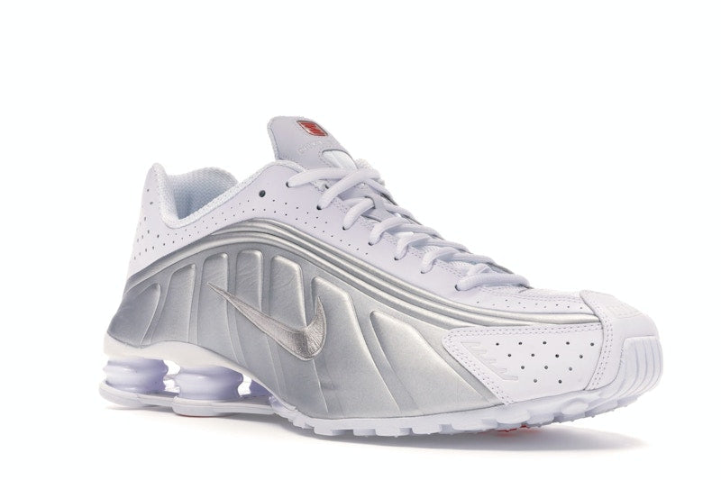 Nike Shox R4 White Metallic Silver