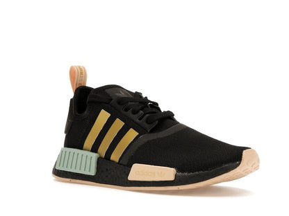 adidas NMD R1 Black Gold Metallic Halo Amber (Women's)