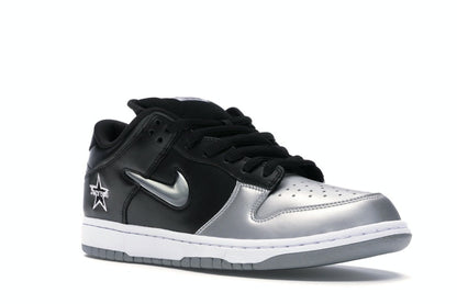 Nike SB Dunk Low Supreme Jewel Swoosh Silver