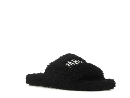 Balenciaga Paris Furry Slide Black (Women's)