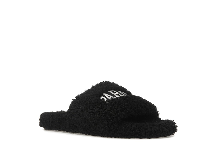 Balenciaga Paris Furry Slide Black (Women's)