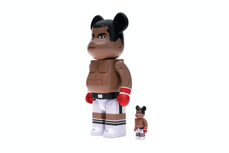 Bearbrick Muhammad Ali 100% & 400% Set Brown