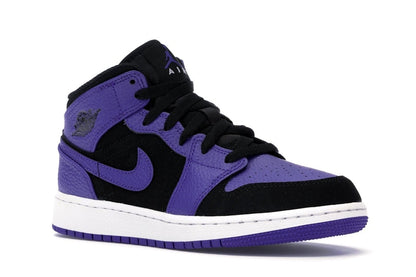Jordan 1 Mid Black Dark Concord (GS)