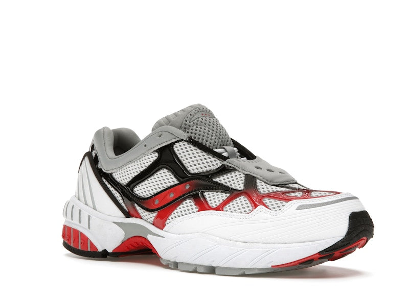 Saucony Grid Web White Grey Red