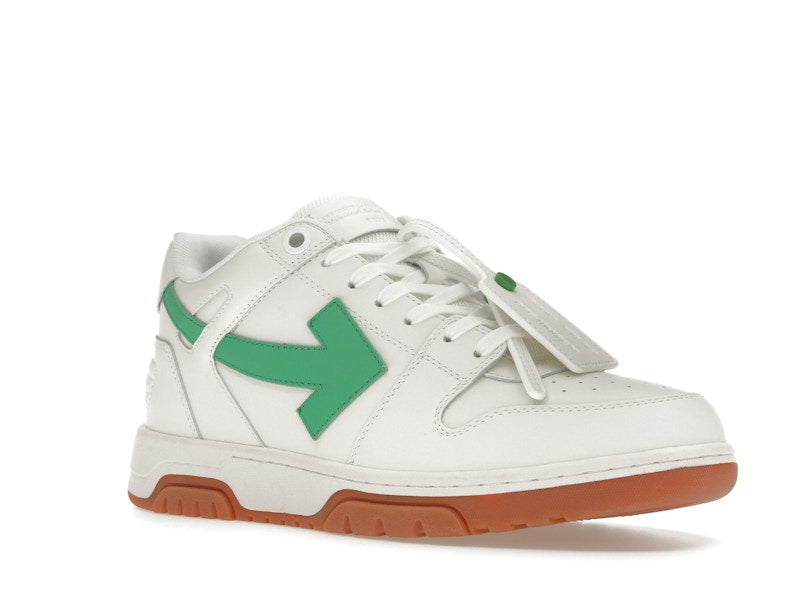 OFF-WHITE Out Of Office OOO Low Tops White Bright Green Brick Red