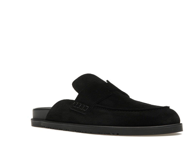 Hermes Go Mule Noir Suede Calkfskin (Men's)
