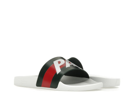 Palace x Gucci Logo Web Slide Sandal White