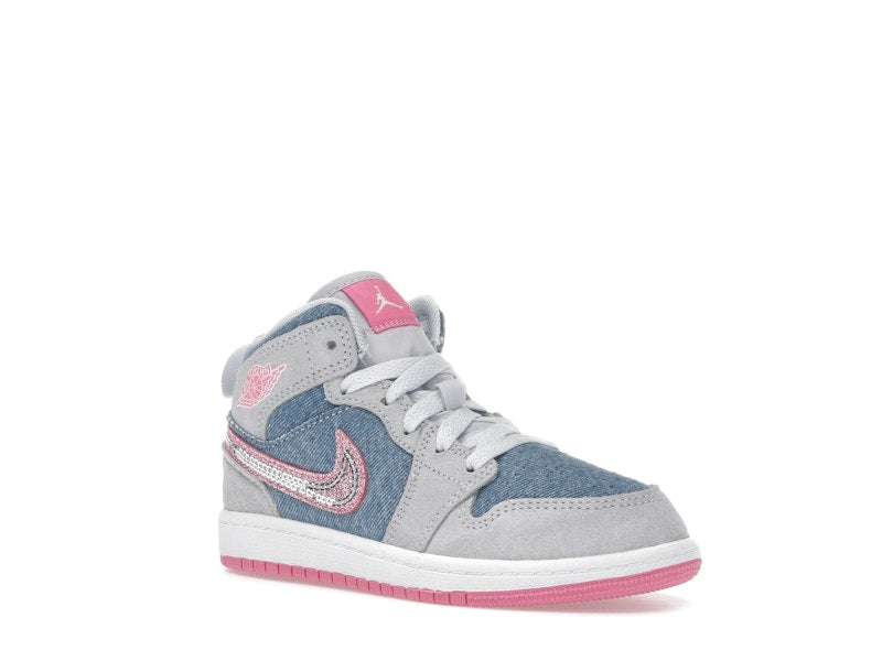 Jordan 1 Mid SE Denim Sequin (PS)