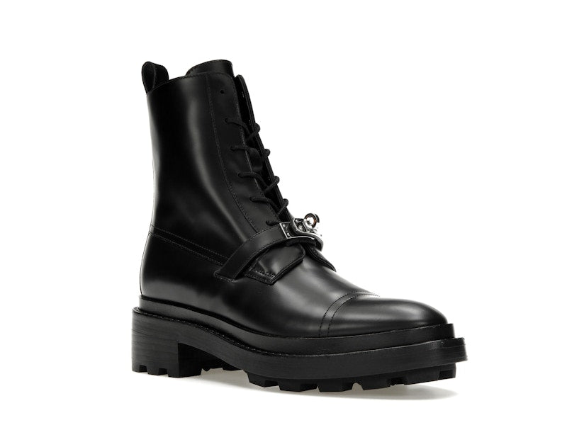 Hermes Funk Ankle Boot Noir Calfskin Leather