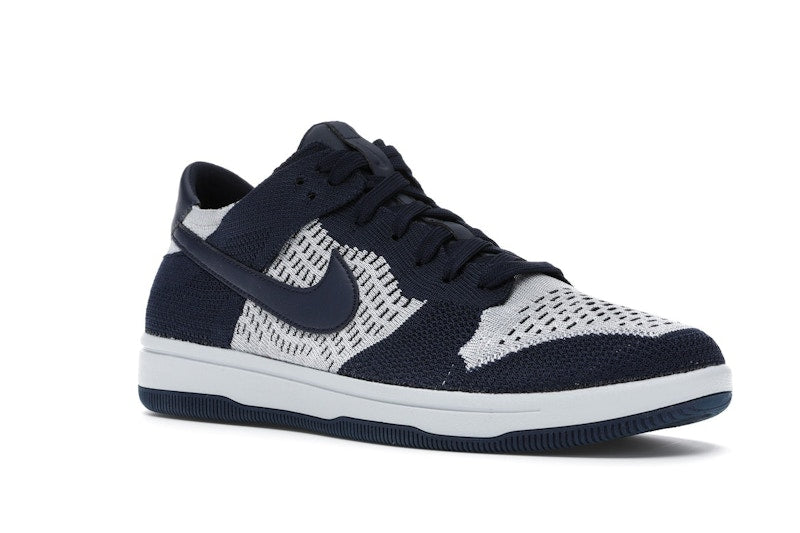 Nike Dunk Low Flyknit College Navy Pure Platinum