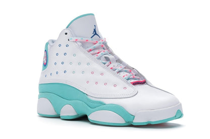 Jordan 13 Retro White Soar Green Pink (GS)