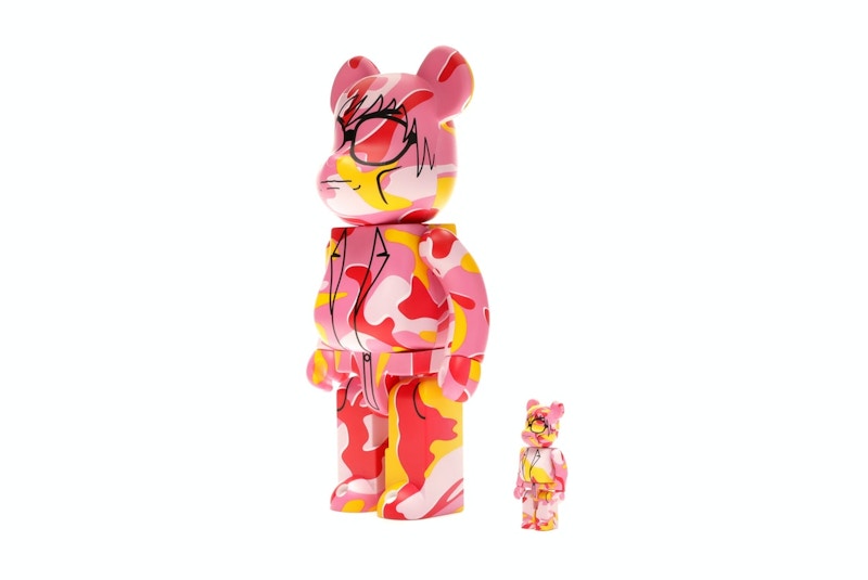 Bearbrick Andy Warhol Camo Ver. 100% & 400% Set Pink