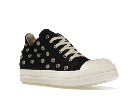 Rick Owens DRKSHDW Low Sneaks Eyelet Black Milk