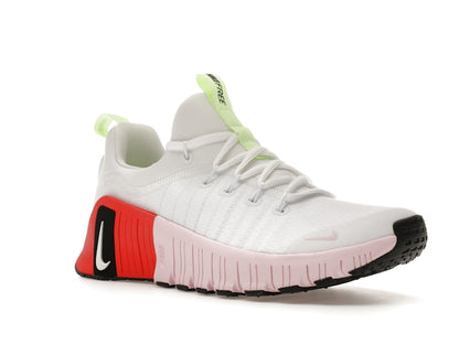Nike Free Metcon 6 White Barely Volt Bright Crimson Pink Foam (Women's)