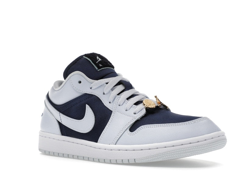 Jordan 1 Low SE Football Grey White Gym Red Midnight Navy (Women's)