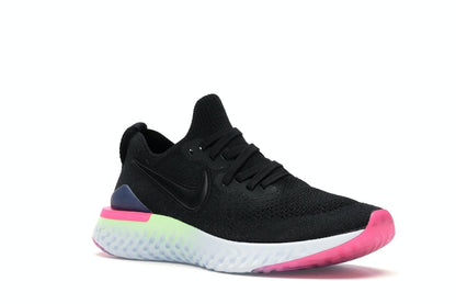 Nike Epic React Flyknit 2 Black Sapphire Hyper Pink (Women's)