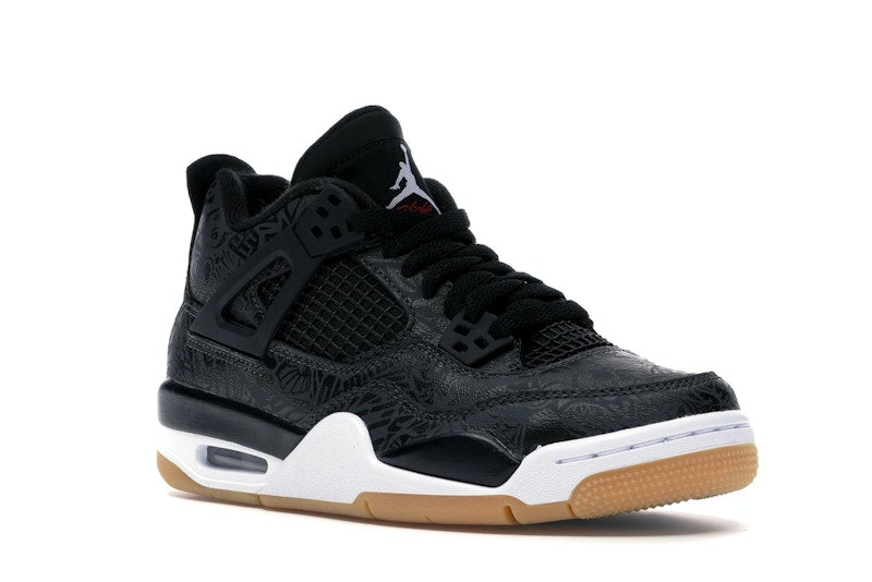 Jordan 4 Retro Laser Black Gum (GS)