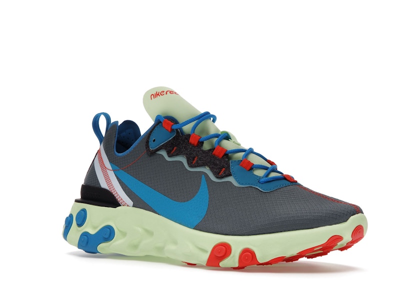 Nike React Element 55 Volt Dark Grey Photo Blue
